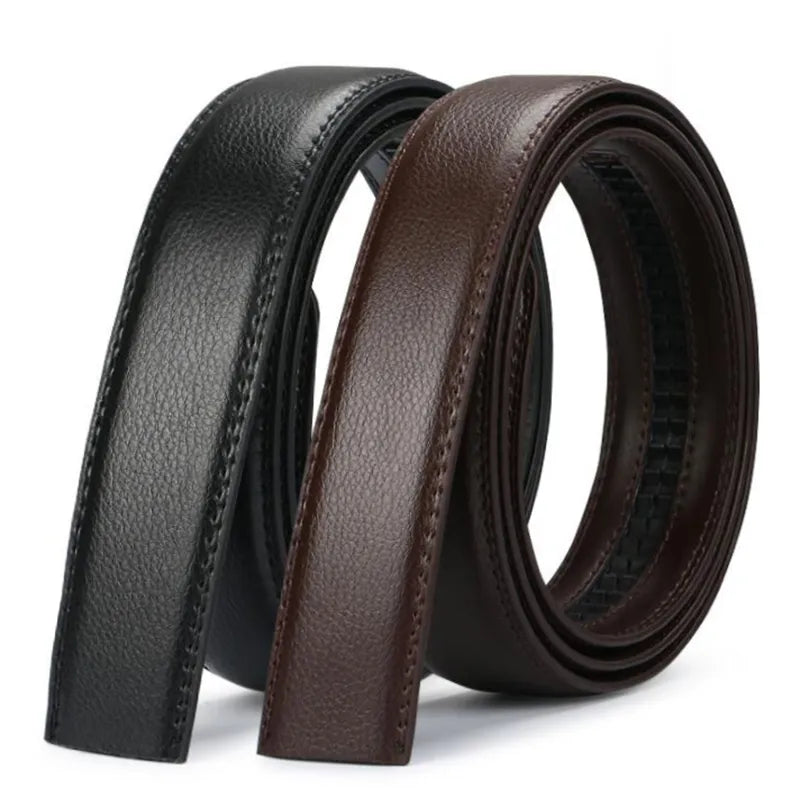 Belt Strap Without Buckle Width 3.5cm PU Leather