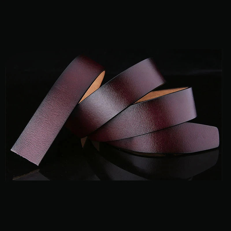Genuine Leather Belt Without Buckle 3.5cm Width