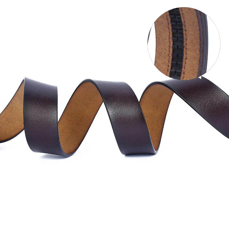 Genuine Leather Belt Without Buckle 3.5cm Width