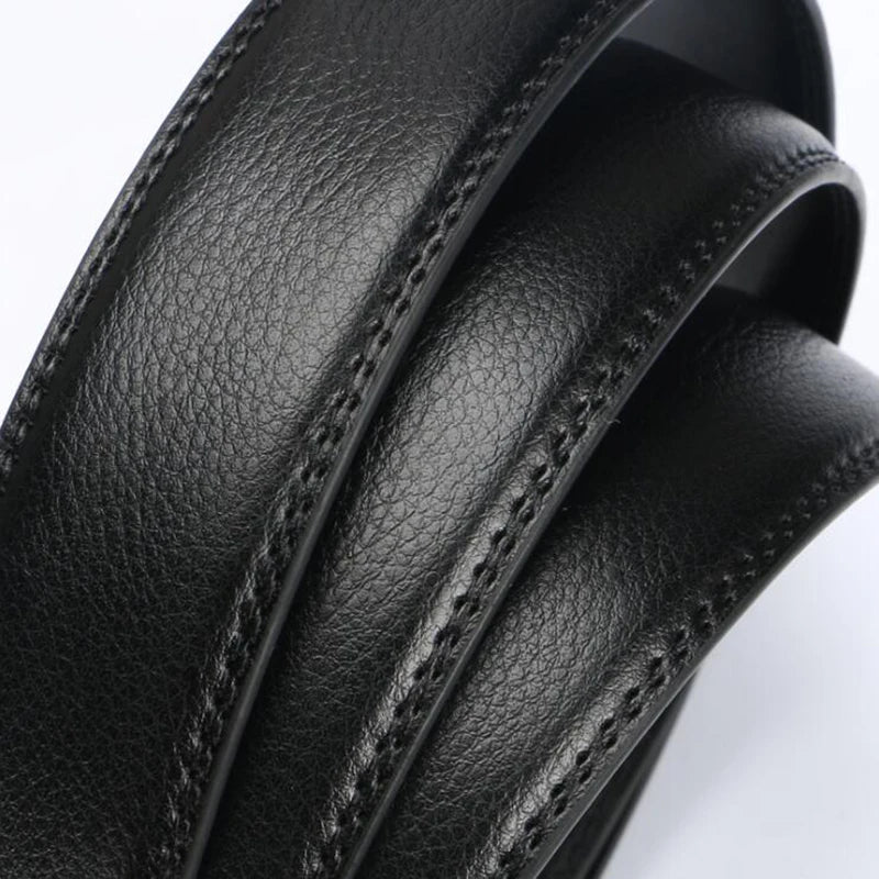 Belt Strap Without Buckle Width 3.5cm PU Leather