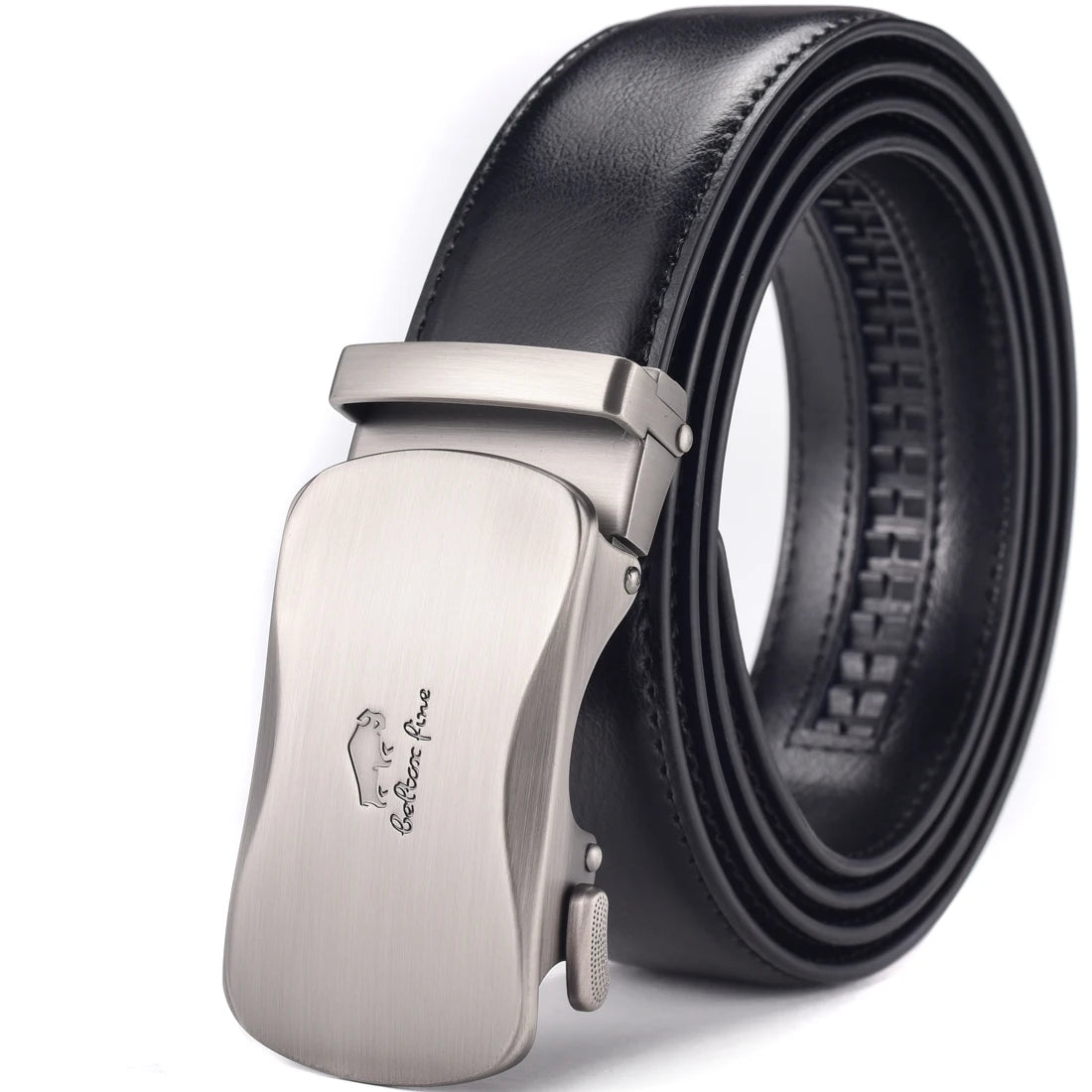 New Design Mens Genuine Leather Belt Automatic Buckle Belt Plus Size  110cm-160cm