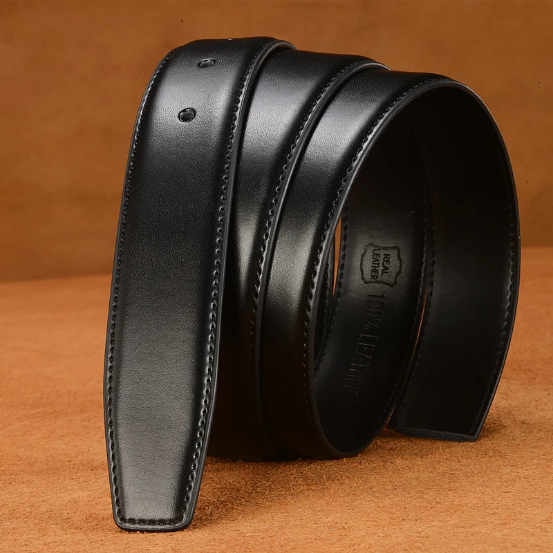 Only Belt Without Buckle Genuine Leather